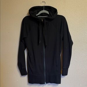Athleta Black Full-Zip Hooded Jacket